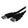 Miniatyrbild 2 av 2: 1m USB 3.0 A till A-förlängningskabel - M/F - SuperSpeed USB A-förlängningskabel i svart - M/F - USB3SEXT1MBK
