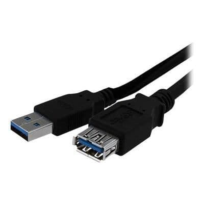 1m USB 3.0 A till A-förlängningskabel - M/F - SuperSpeed USB A-förlängningskabel i svart - M/F - USB3SEXT1MBK