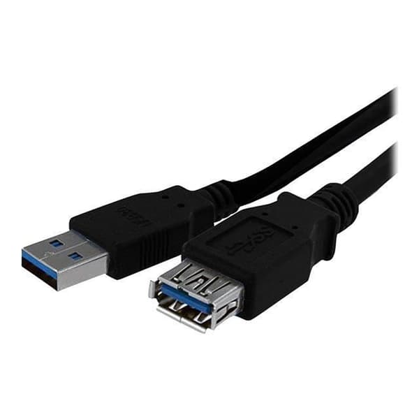 1m USB 3.0 A till A-förlängningskabel - M/F - SuperSpeed USB A-förlängningskabel i svart - M/F - USB3SEXT1MBK