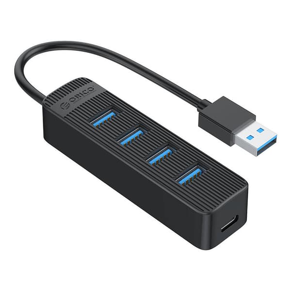 Orico TWU3 USB till 4x USB 3.0 Hub Adapter (svart)