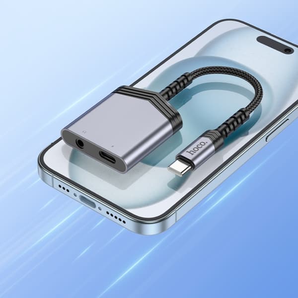 USB-C-adapter 1xUSB-C til 1xUSB-C og 3,5 mm-kontakt