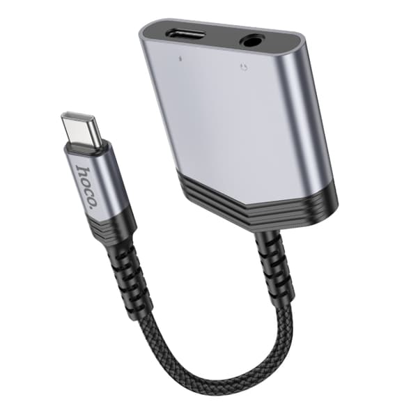 USB-C-sovitin 1xUSB-C - 1XUSB-C ja 3,5 mm liitin