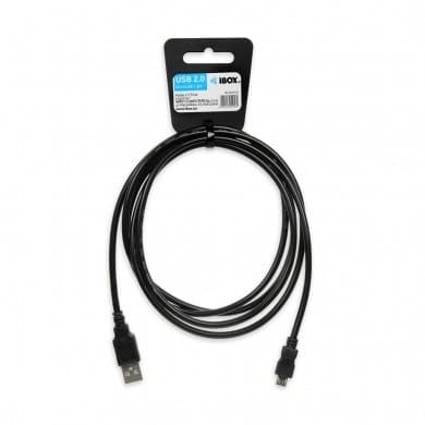 iBox IKU2M18 USB-kabel 1,8 m USB 2.0 USB A Micro-USB B Svart
