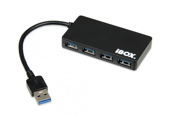 iBox IUH3F56 gränssnittshubb USB 3.2 Gen 1 (3.1 Gen 1) Typ-A 5000 Mbit/s Svart