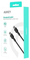 Miniatyrbild 9 av 9: AUKEY CB-NCC2 USB-C Typ-C Strömförsörjning PD 60W 3A 1,8m Nylon Svart