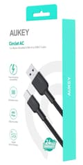 Miniatyrbillede 5 af 5: AUKEY CB-NAC1 USB-kabel 1 m USB A USB C Sort