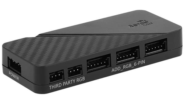 Aerocool PGS H66F RGB-kontrollhubb Svart