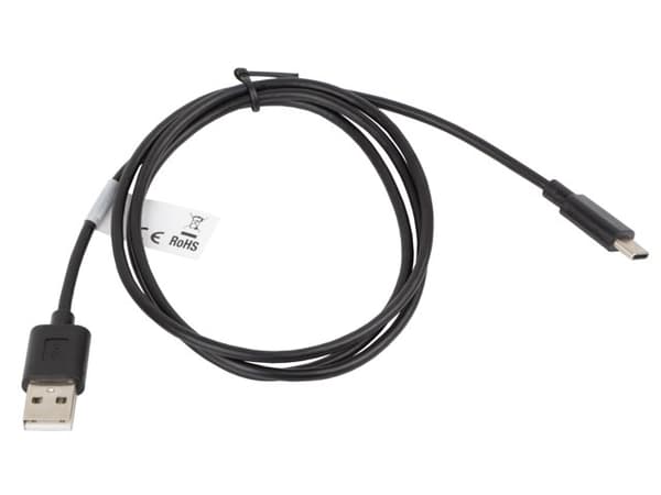 LANBERG USB-KABEL 2.0 TYP-C(M)-AM 1M, SVART