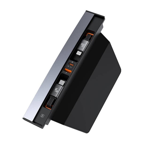 Hub Baseus T-Space med USB-C til lynkabler for Tesla Cars (svart)
