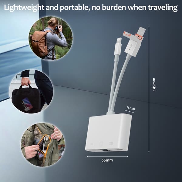 Ethernet-adapter med USB-C, Lightning och USB – Plug-and-play med hög hastighet
