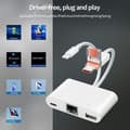 Miniatyrbilde 7 av 8: Ethernet-adapter med USB-C, Lightning og USB - Plug and play med høy hastighet