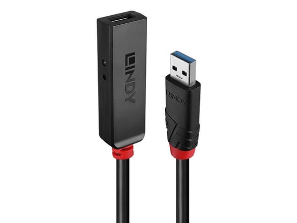 Lindy 43400, USB 3.2 Gen 1 (3.1 Gen 1) Typ-C, USB 3.2 Gen 1 (3.1 Gen 1) Typ-C, 5000 Mbit/s, Svart, Akrylonitrilbutadienstyren, Rund kabel
