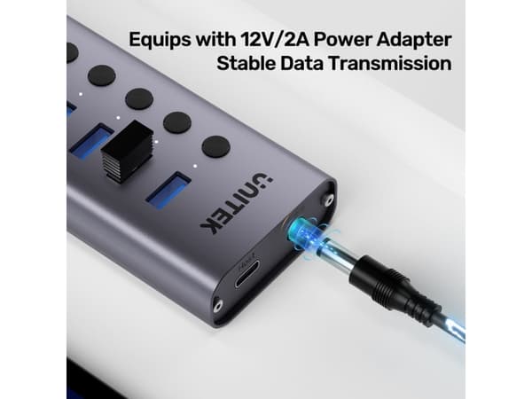 Unitek USB HUB Unitek USB Hub A 3.0 7in1, 5Gbps med portomkopplare
