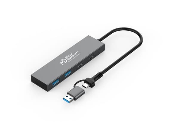 MicroConnect - Hubb - 2 x USB-C 3.2 Gen 2 + 2 x USB 3.2 Gen 2 - skrivbordsmodell
