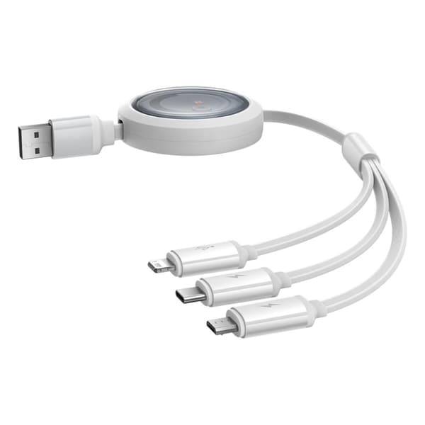 Baseus Free2Draw Multikabel USB til USB-C, belysning og MicroUSB