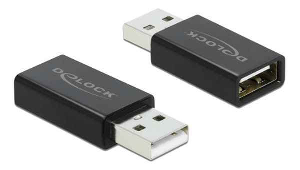 USB 2.0 Adapter Type-A male to Type-A female Data Blocker