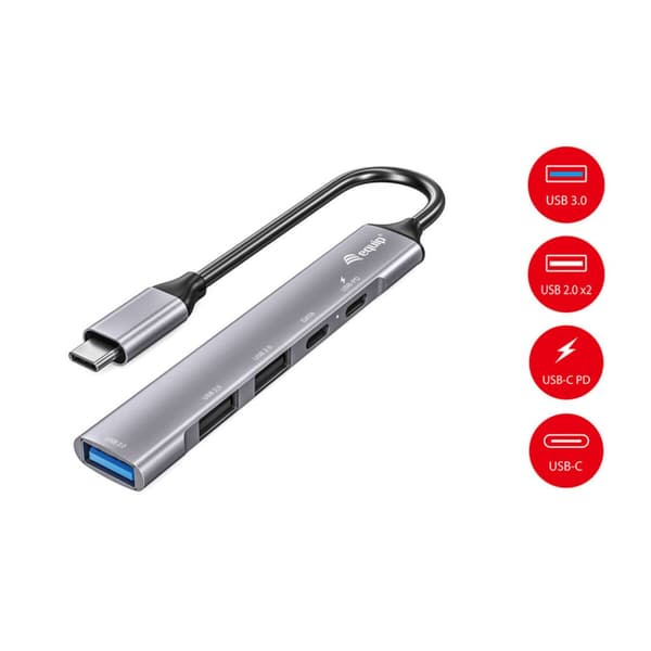 USB-HUB Equip LIFE 2 Silvrig