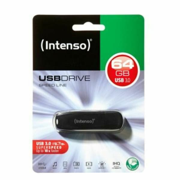USB-tikku INTENSO USB 3.0 64 GB Musta 64 GB