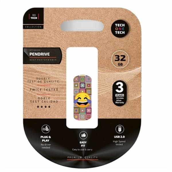 USB-stik Tech One Tech TEC4403-32 32 GB Multifarvet