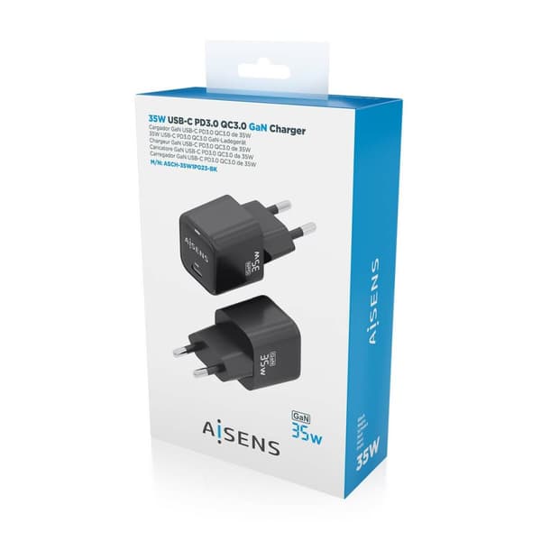 Vægoplader Aisens ASCH-35W1P023-BK Sort 35 W (1 enheder) Sort