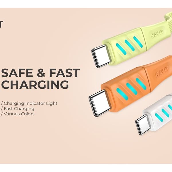 Övrig usb kringutrustning Havit - CB6255 - Kabel USB Typ C 1 m kabel
