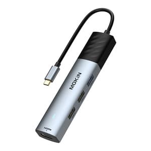 HUB 5in1 MOKiN USB-C PD 3.0 100W (sølv)