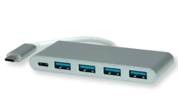 ROLINE 14.02.5061, USB Type-C, USB 3.2 Gen 1 (3.1 Gen 1) Type-A, USB 3.2 Gen 1 (3.1 Gen 1) Type-C, 5000 Mbit/s, Silver, 181 mm, 94 mm