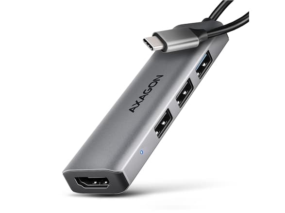 AXAGON HMC-H3A USB-hubb, 3x USB-A, 1x HDMI 1.4b - silver