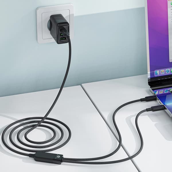 Acefast 2in1 USB-C-kabel 100W 480Mb/s