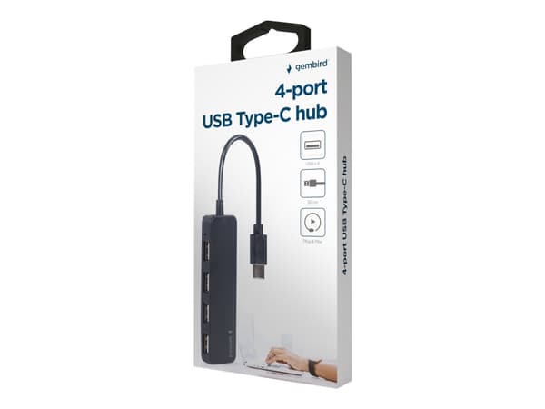 Gembird UHB-CM-U2P4-01 - Hubb - 4 x USB 2.0 - skrivbordsmodell
