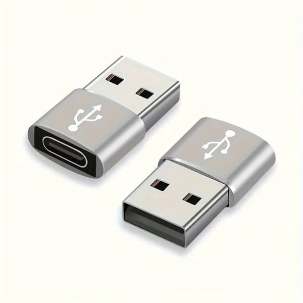 Højkvalitets USB-C til USB Adapter - Metal Sølv
