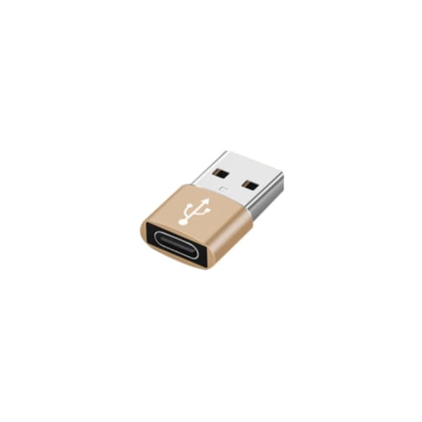 Högkvalitativ USB-C till USB Adapter - Metallic Guld