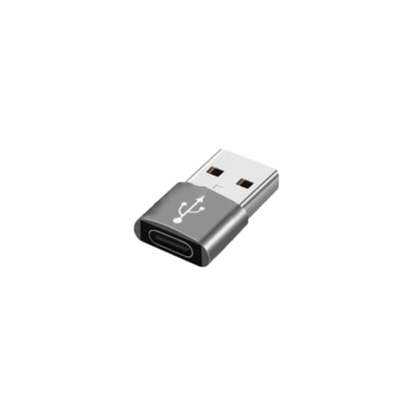 Højkvalitets USB-C til USB Adapter - Metal Grå