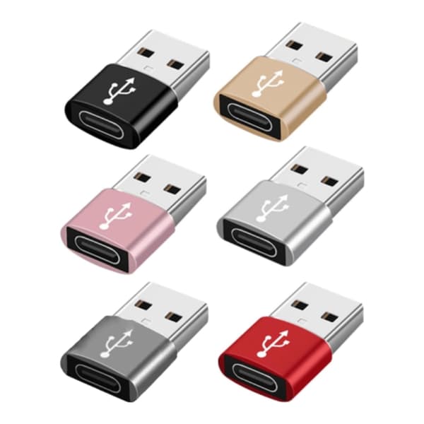 Højkvalitets USB-C til USB Adapter - Metal Rød