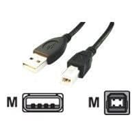 USB-kabel - GEMBIRD - 3 m - Typ A (H) till Typ B (H) - Moldad - Svart