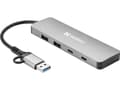 Miniatyrbild 4 av 5: Sandberg - Hubb - USB-C/A - 2 x SuperSpeed USB 3.0 + 2 x USB-C - skrivbordsmodell