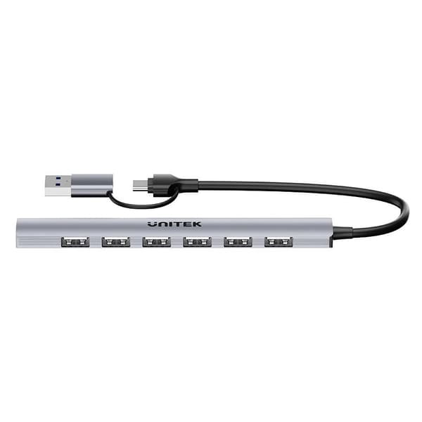 Unitek H1209AGY01 USB-A 5Gbps 7i1 USB-hub