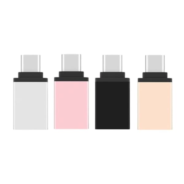 Højkvalitets USB til USB-C Adapter - Metal Pink