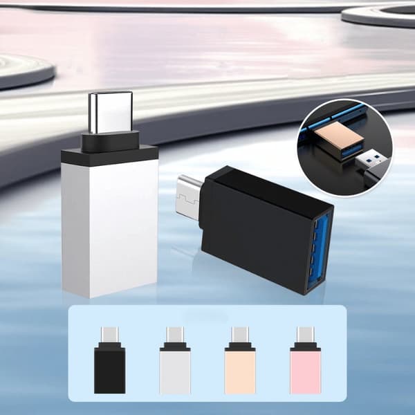 Højkvalitets USB til USB-C Adapter - Metal Pink