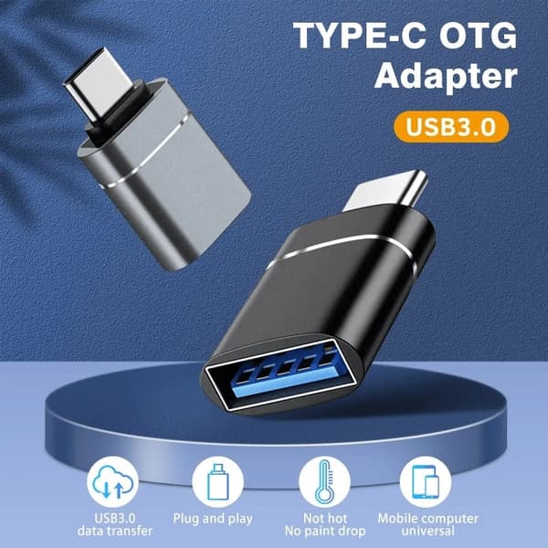 Højkvalitets USB til USB-C Adapter - Metal Pink