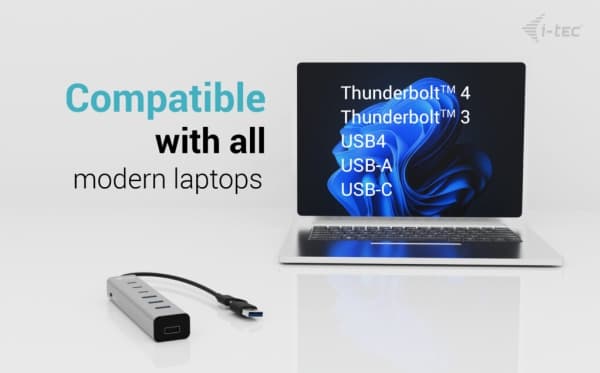 i-tec CAHUBMETAL7, USB 3.2 Gen 1 (3.1 Gen 1) Type-A + Type-C, USB 3.2 Gen 1 (3.1 Gen 1) Type-A, USB 3.2 Gen 1 (3.1 Gen 1) Type-C, 5 Mbit/s, Grå, 0,3