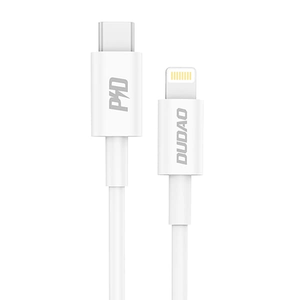 Dudao USB-C til Lightning-kabel med PD 20W og hurtig dataoverførsel - Hvid