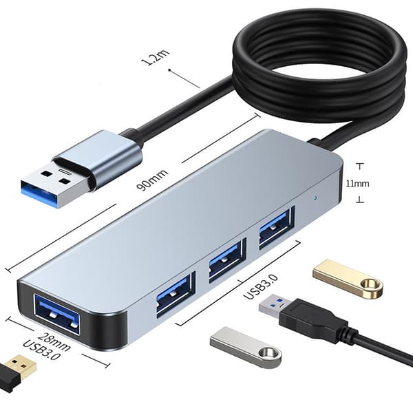 High-Speed USB 3.0-hubb med 4 portar - Elegant och effektiv