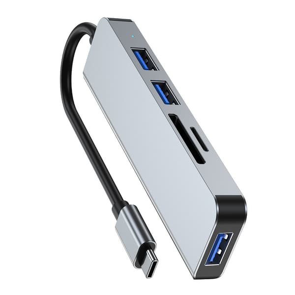 INF USB-C-hubb med SD/TF-kortläsare, 3.0+2.0x2 portar - Modell 2103T