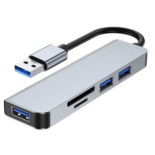 INF USB-C-hubb med SD- och TF-kortläsare - 3.0+2.0x2 portar - Modell 2103U