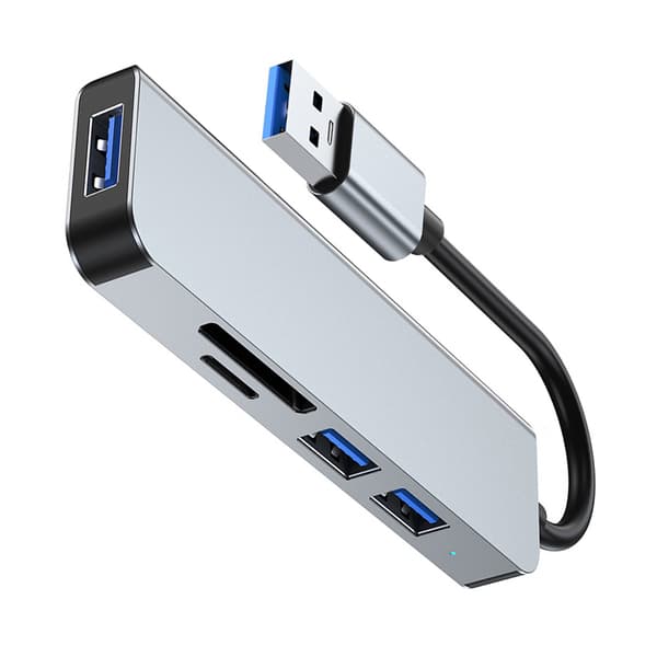 INF USB-C-hubb med SD- och TF-kortläsare - 3.0+2.0x2 portar - Modell 2103U