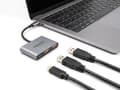 Miniatyrbild 2 av 3: DeLOCK 64337, USB 3.2 Gen 2 (3.1 Gen 2) Type-C, USB 3.2 Gen 2 (3.1 Gen 2) Type-A, USB 3.2 Gen 2 (3.1 Gen 2) Type-C, 10000 Mbit/s, Grå, Metal, Rundt k