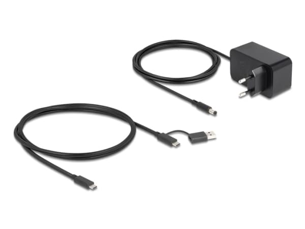 Delock 7-ports USB-hub med 3 porter 10 Gbps og 4 hurtigladeporter 5 Gbps med bryter og belysning
