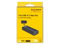 Miniatyrbilde 4 av 4: Delock 7-ports USB-hub med 3 porter 10 Gbps og 4 hurtigladeporter 5 Gbps med bryter og belysning