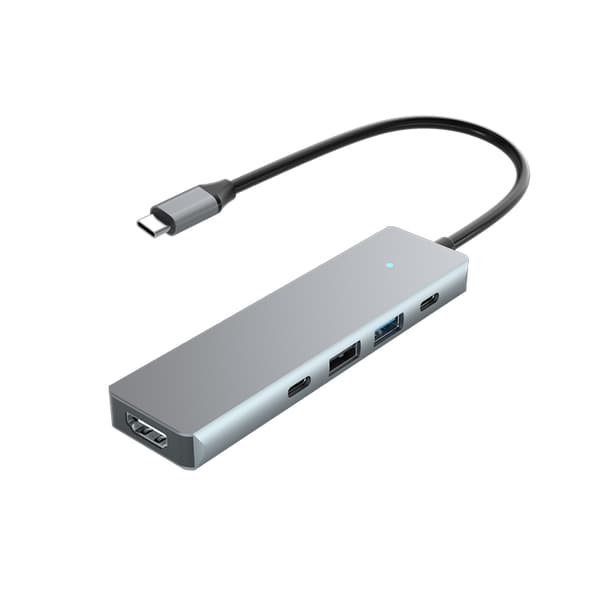 INF 9-i-1 USB-C-hubb med HDMI, PD-laddning och SD/TF-kortläsare